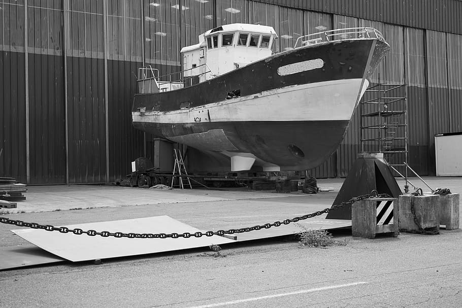 boat, trawler, shipyard, browse, sea, fishing, maritime, marin HD wallpaper