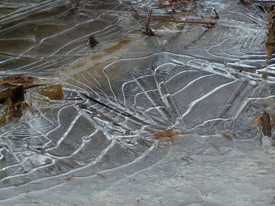 ice, winter, stream, water, cold, frost, frozen, icy, no people HD wallpaper