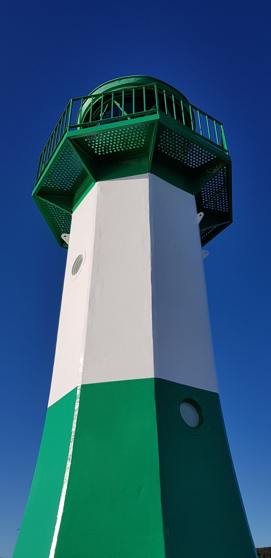 mole, sassnitz, lighthouse, low angle view, sky, clear sky HD wallpaper