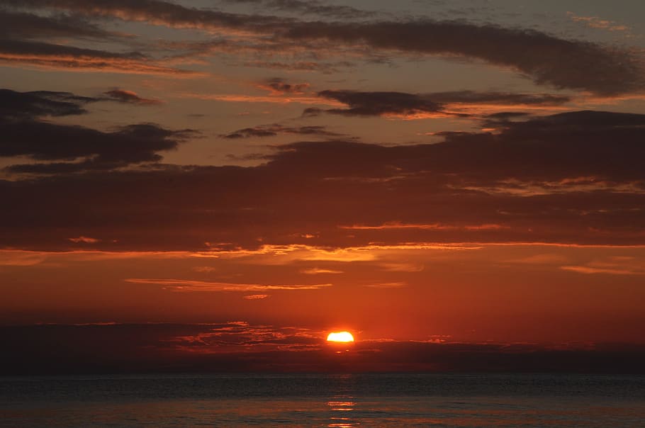 West, Clouds, Sun, west invites, sky, the sun, sunset, nature HD wallpaper