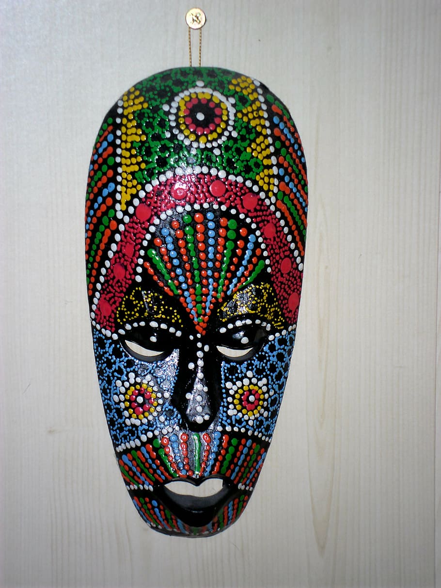 mask, india, native, multi colored, creativity, close-up, indoors HD wallpaper