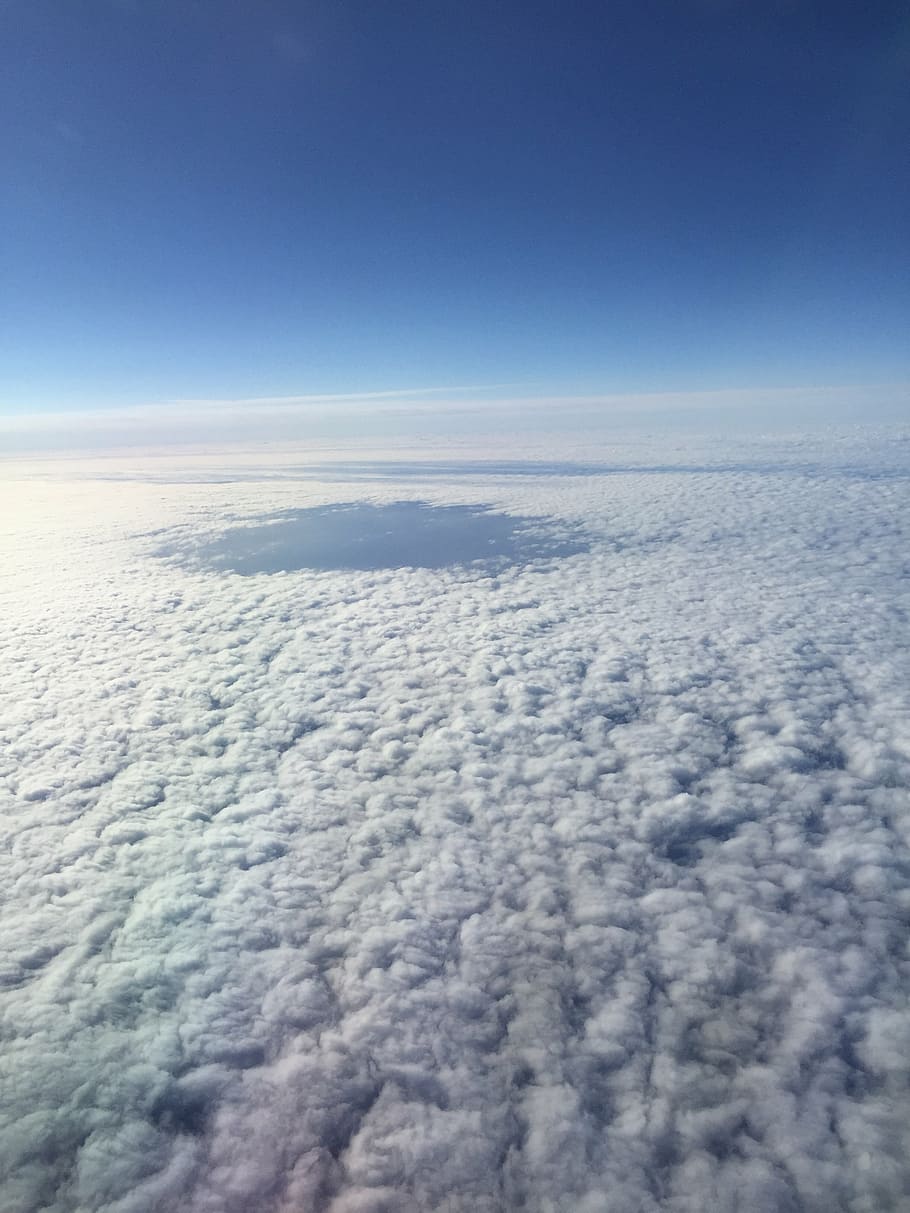 sky, clouds, lake, concept, blue, cloud - sky, aerial view HD wallpaper