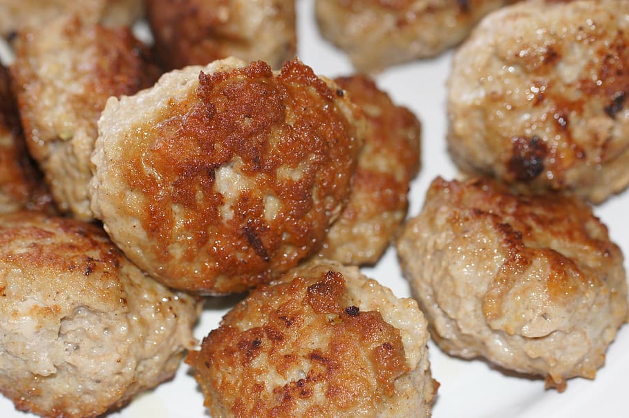 pork, meatballs, fried, food, gourmet, meal, snack, food and drink HD wallpaper