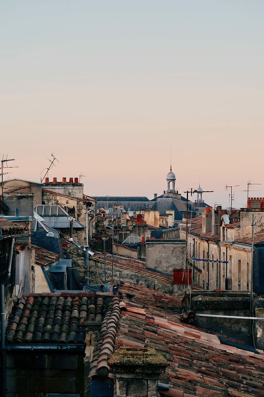 houses under blue sky during daytime, view from the top of house during daytime HD wallpaper