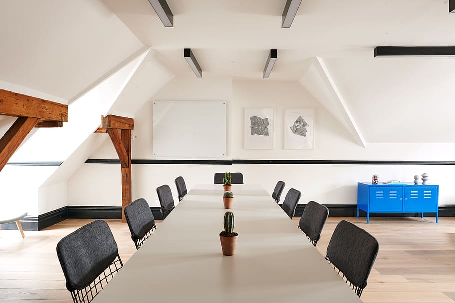 cactus on rectangular white wooden table, house, interior, design HD wallpaper