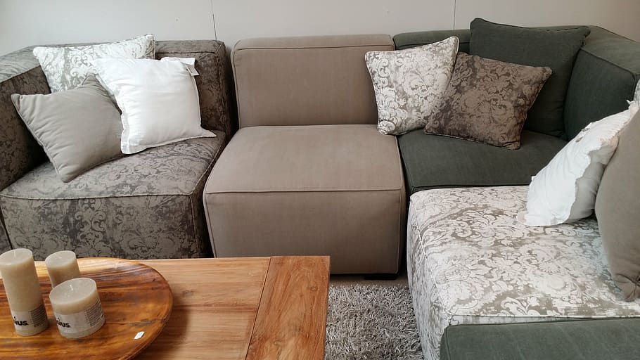 interior, styling, bank, sofa, domestic Room, pillow, comfortable HD wallpaper