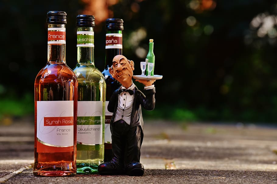 waiter, wine, serve, control, drink, upper, butler, restaurant HD wallpaper