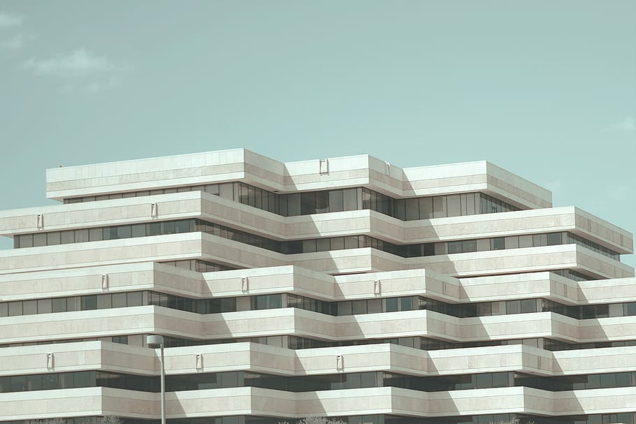 architectural photography, architectural photography of white building HD wallpaper