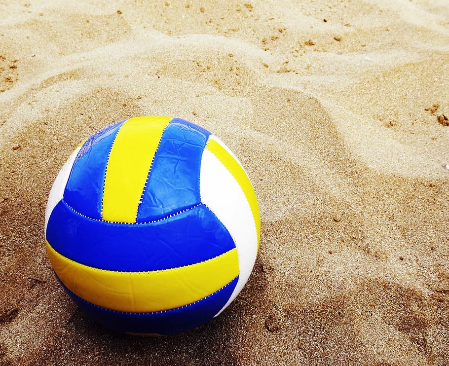 volleyball on sand, beach volleyball, holiday, holidays, summer sport, HD wallpaper