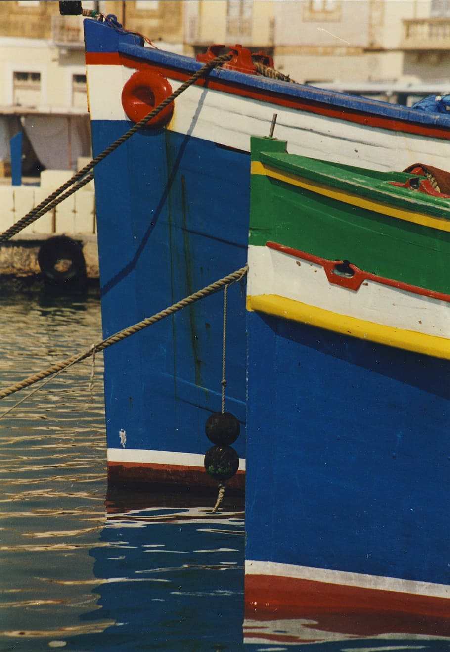 Malta, Boats, Marsaxlokk, Colorful, nautical vessel, transportation, HD wallpaper