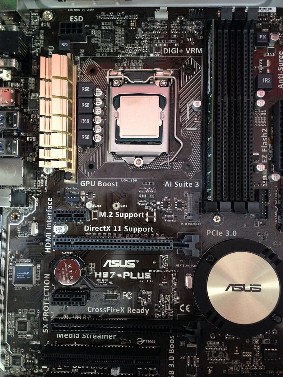 electronics, components, pcb, motherboard, chip, technology HD wallpaper