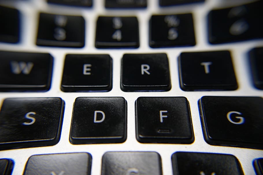 gray and black laptop keyboard, buttons, computer, technology HD wallpaper
