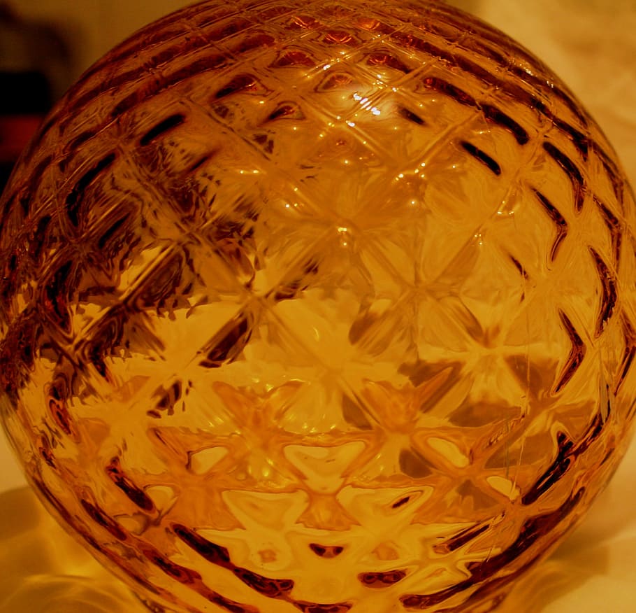 Glass, Amber, Light, Cover, patterned, light cover, round, orbital HD wallpaper