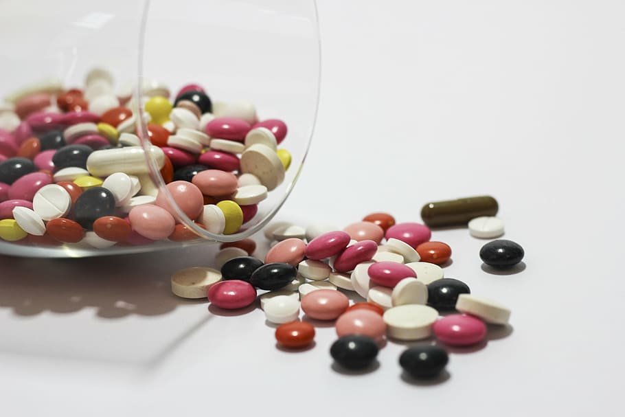 assorted-color medicine capsules, medications, cure, tablets HD wallpaper