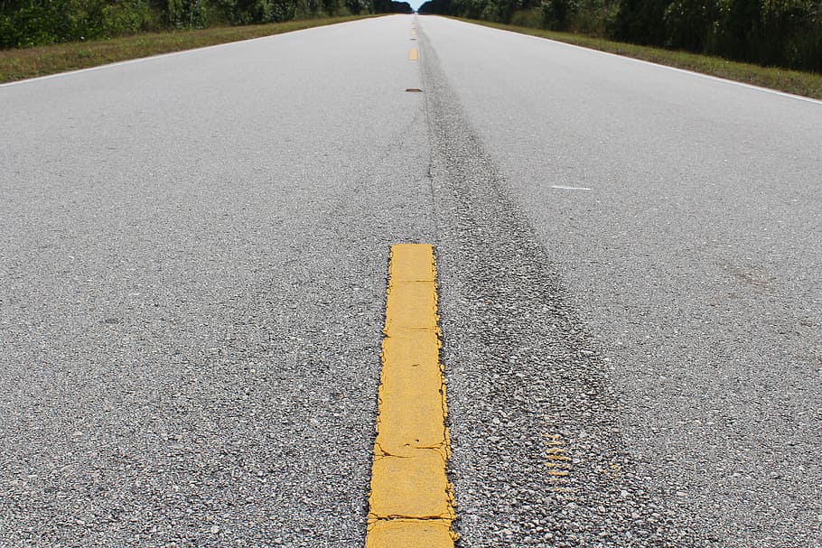 front photo of asphalt road, driving, summer, drive, travel HD wallpaper