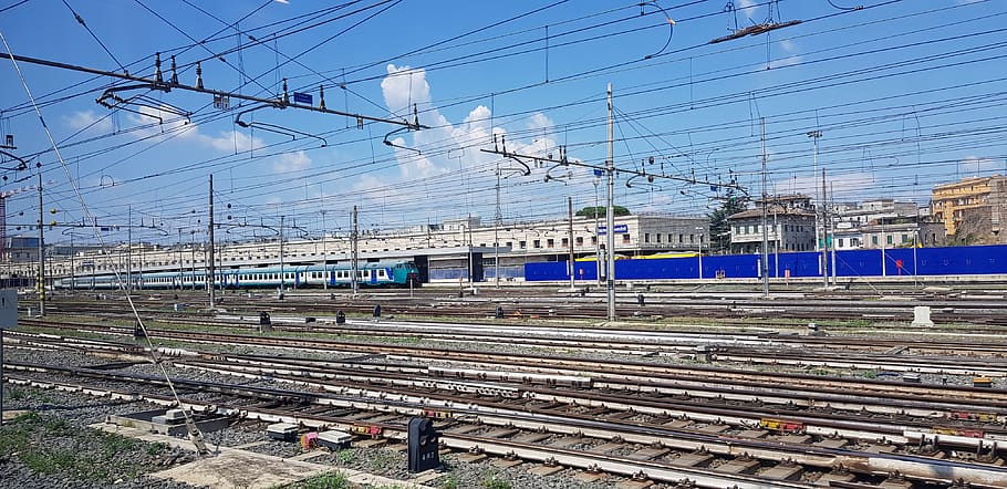 train, catenary, travel, output, arrival, pathways, station HD wallpaper