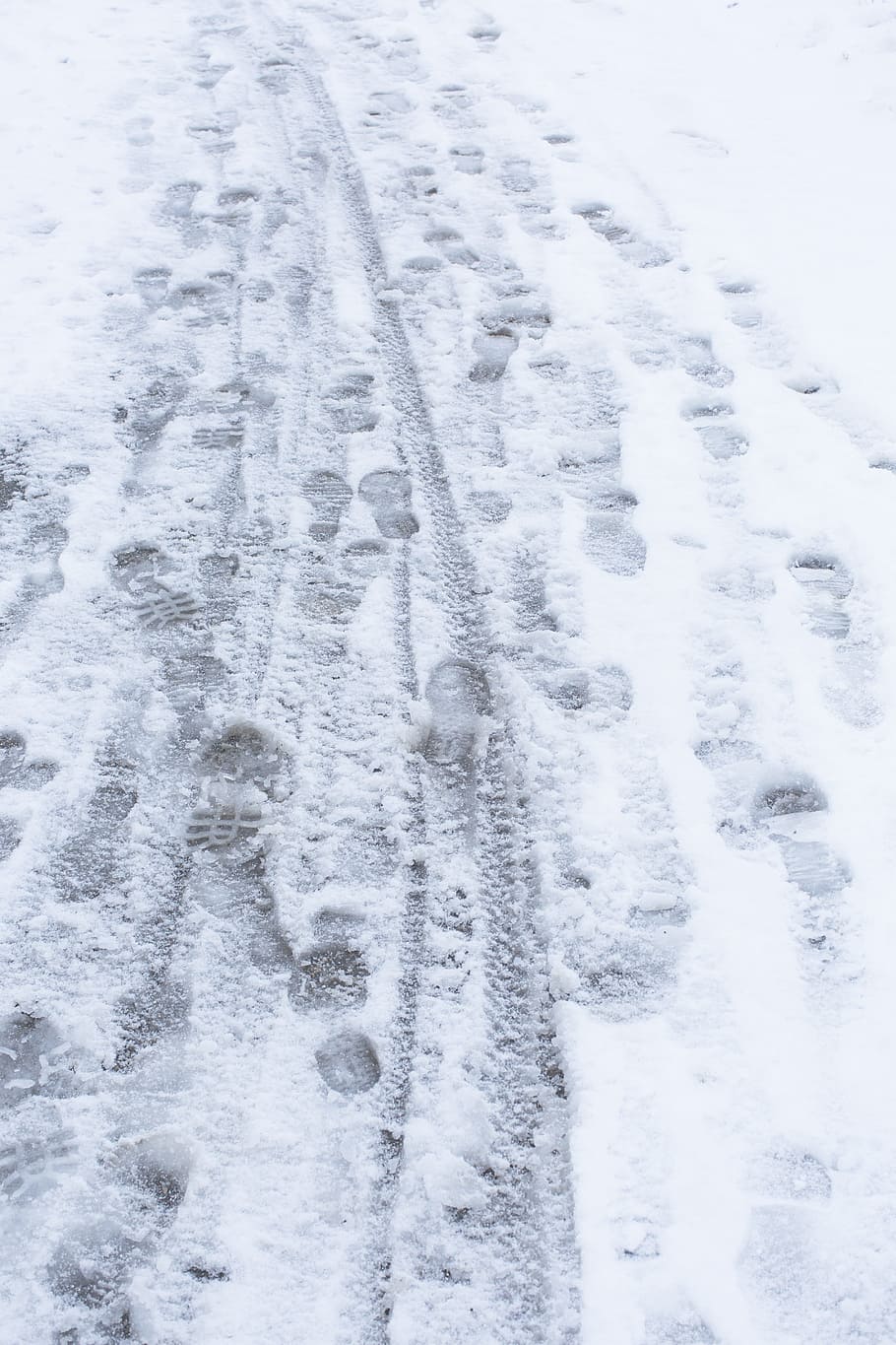 winter, background, cold, snow, frost, snow tracks, traces HD wallpaper