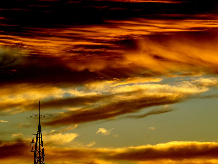 sun, cloud, sky, red, twilight, landscape, east, cloud - sky HD wallpaper