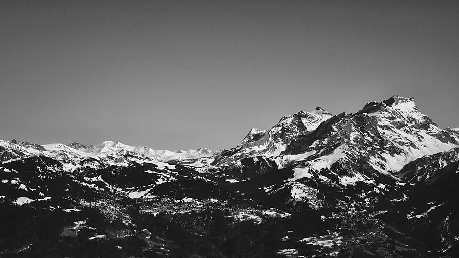 mountain, view, black, landscape, nature, travel, adventure HD wallpaper