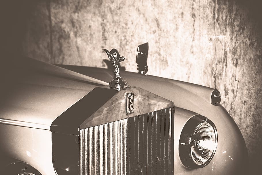 rolls royce, luxury, car, indoors, no people, wall - building feature HD wallpaper
