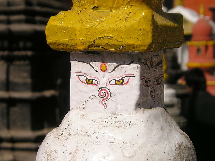 nepal, face, old, temple, buddhism, art and craft, sculpture HD wallpaper