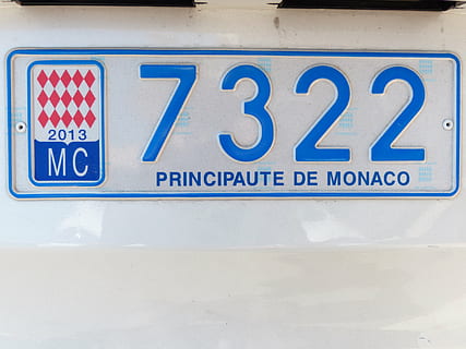 license plate, monaco, auto, shield, approval, registration HD wallpaper