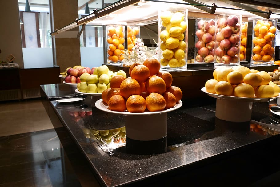 fruit, apple, orange, buffet, healthy, eat, delicious, food HD wallpaper