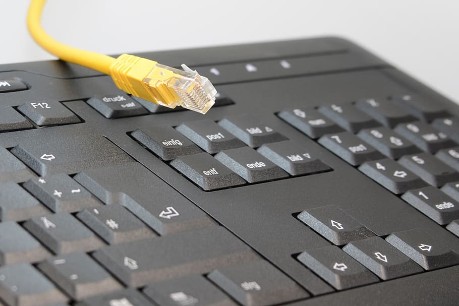close-up photography of black computer keyboard, periphaerie HD wallpaper