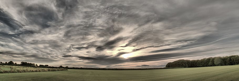 Sky, Cloud, Panorama, Dramatic, grey, storly, rainy, heavy HD wallpaper