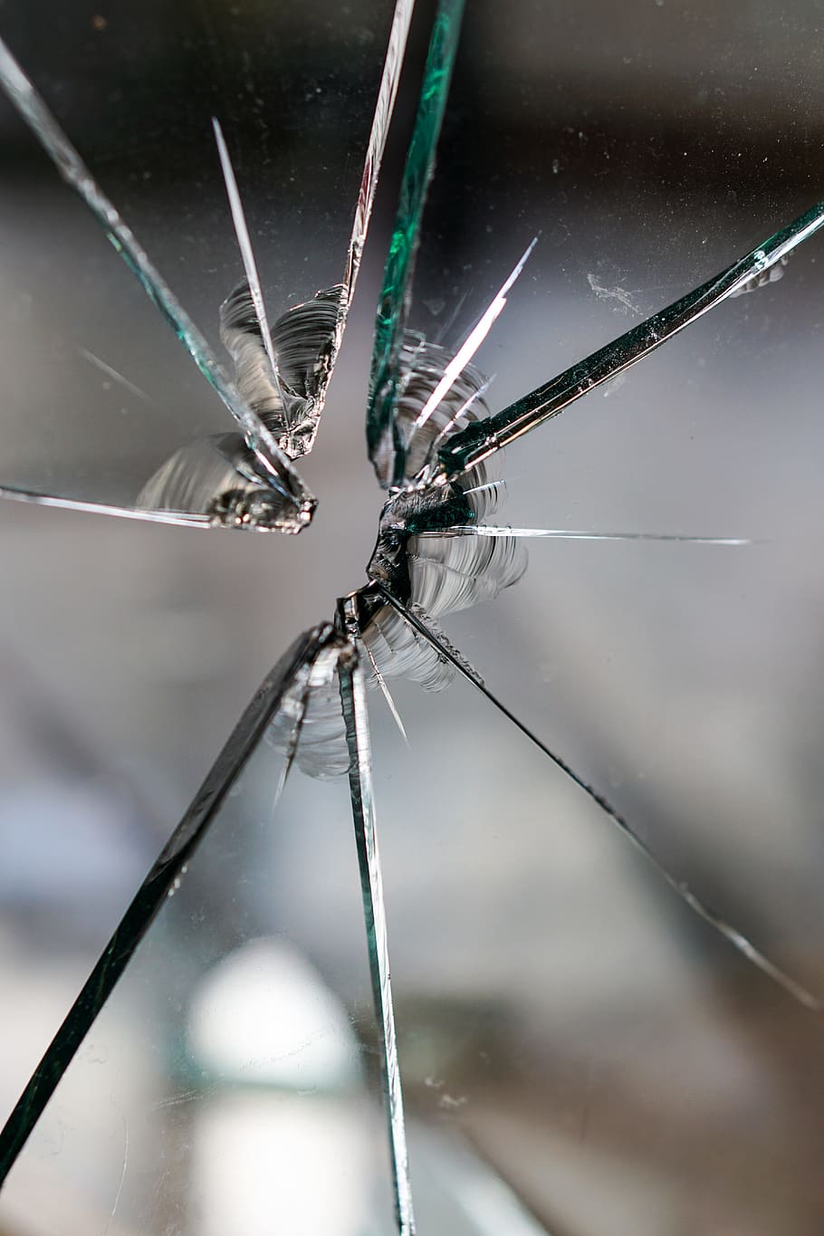 clear glass panel, broken, fragmented, hole, crack, disc, window, HD wallpaper