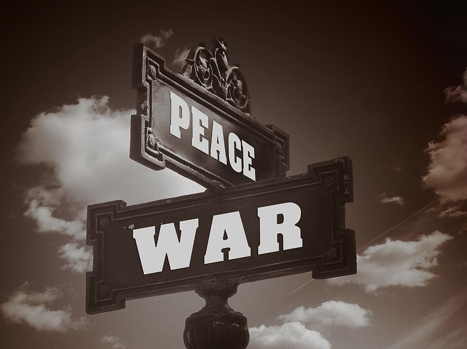 Peace War signage, harmony, street sign, note, direction, possible HD wallpaper