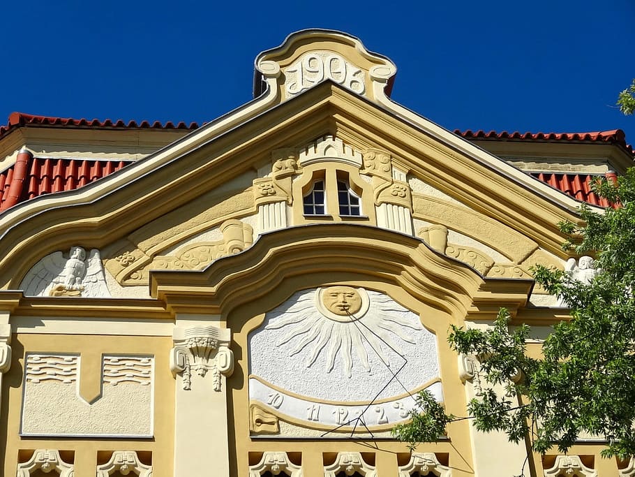 Gable, Pediment, Architecture, Facade, exterior, building, roof HD wallpaper
