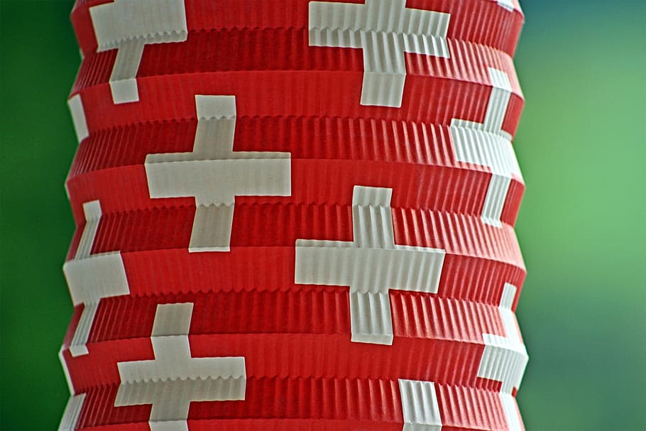 switzerland, 1, august, lantern, swiss cross, national day HD wallpaper