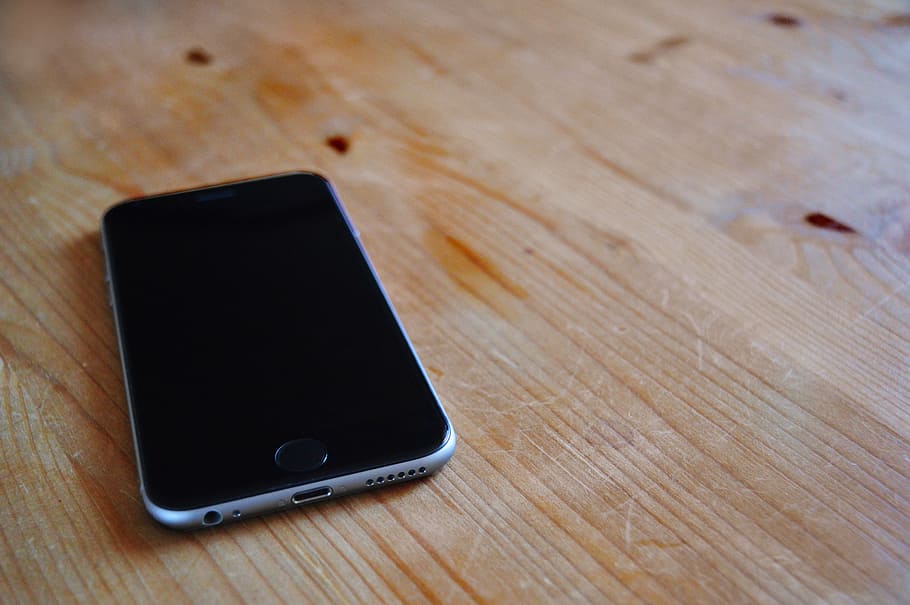 apple, desk, display, iphone, iphone 6, mobile phone, plank HD wallpaper