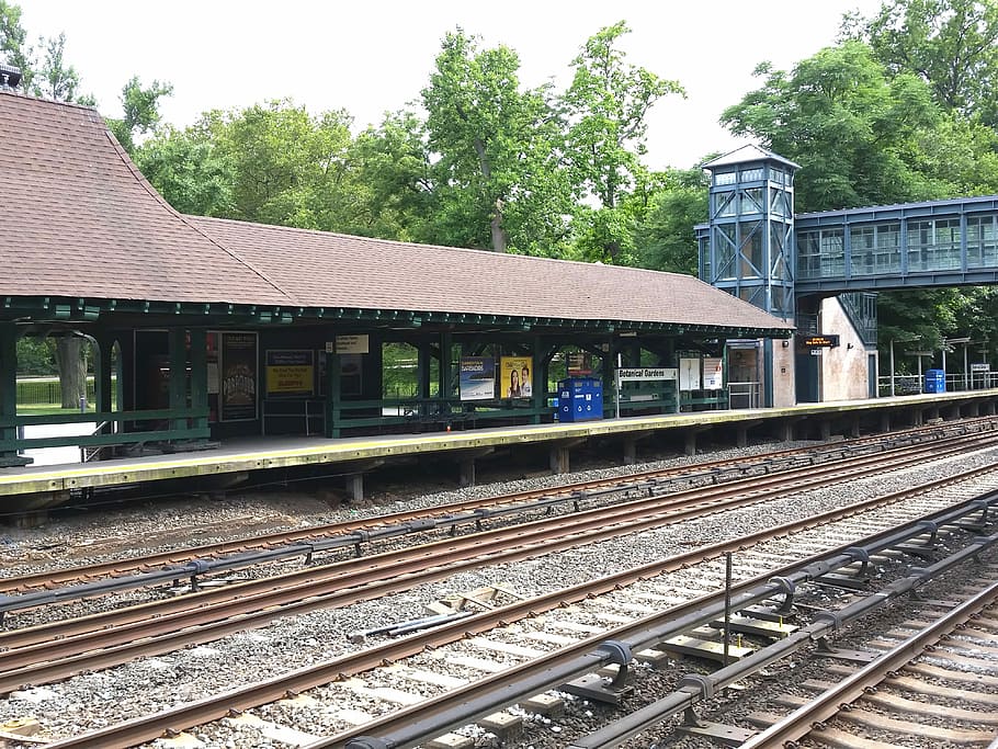 Train, Station, Tracks, Passengers, transportation, railroad HD wallpaper