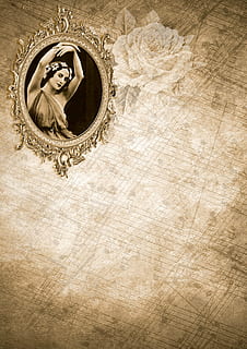 woman print painting with grey frame, stationery, invitation HD wallpaper