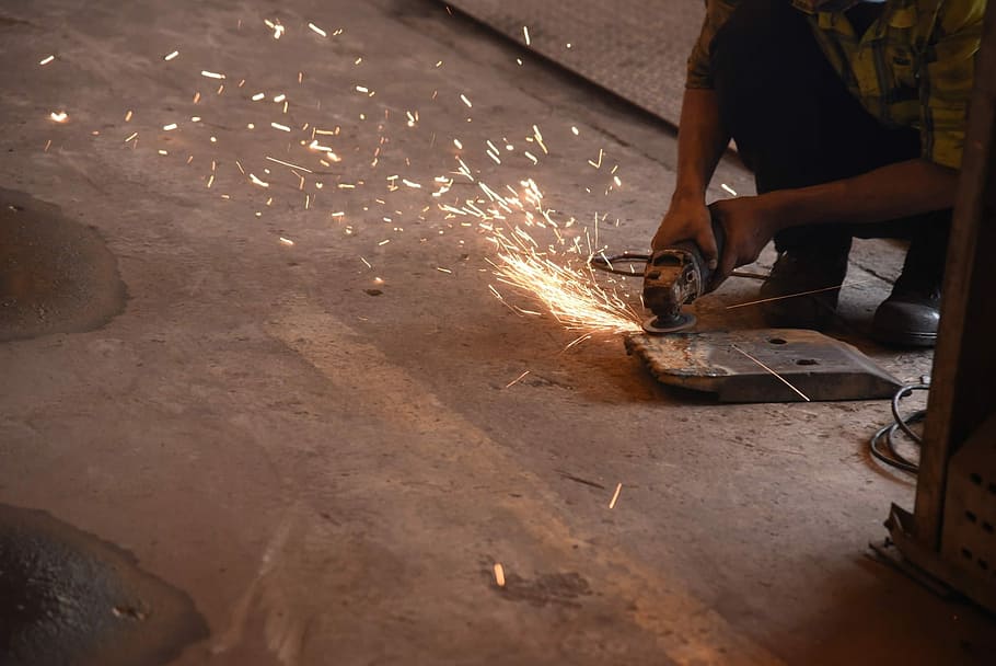 Industry, Worker, Technology, granding, production, iron granding HD wallpaper