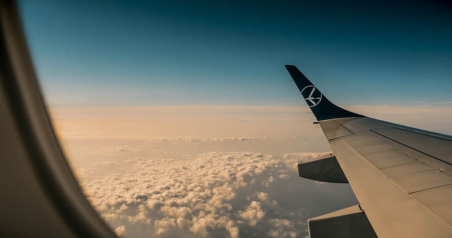 Plane, Clouds, Sky, Travel, a plane, airplane, transportation HD wallpaper