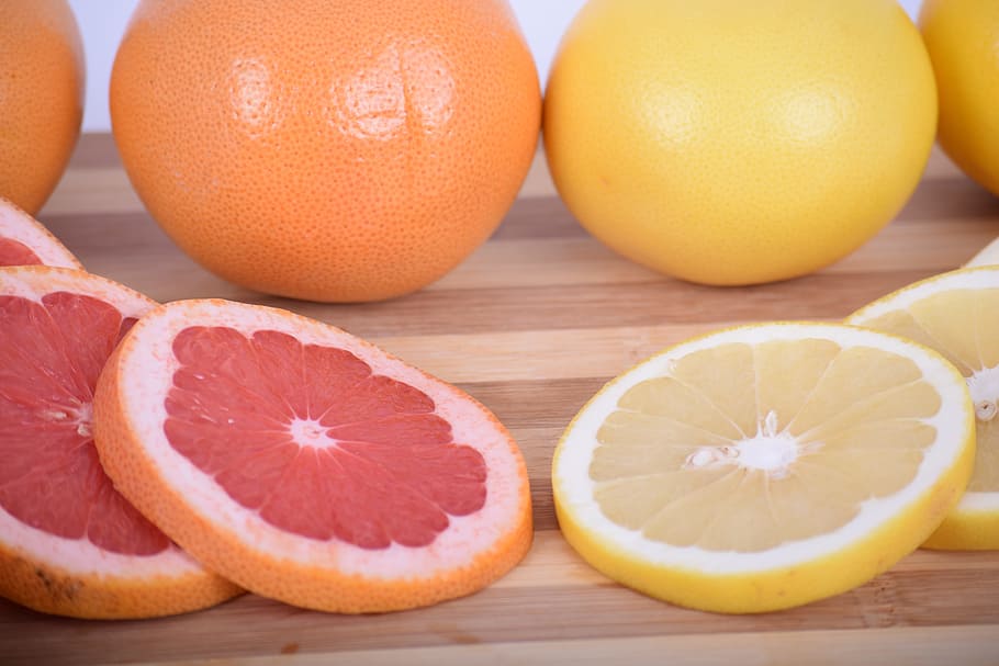 grapefruit, grapefruit red, grapefruit yellow, citrus, subtropical fruit HD wallpaper