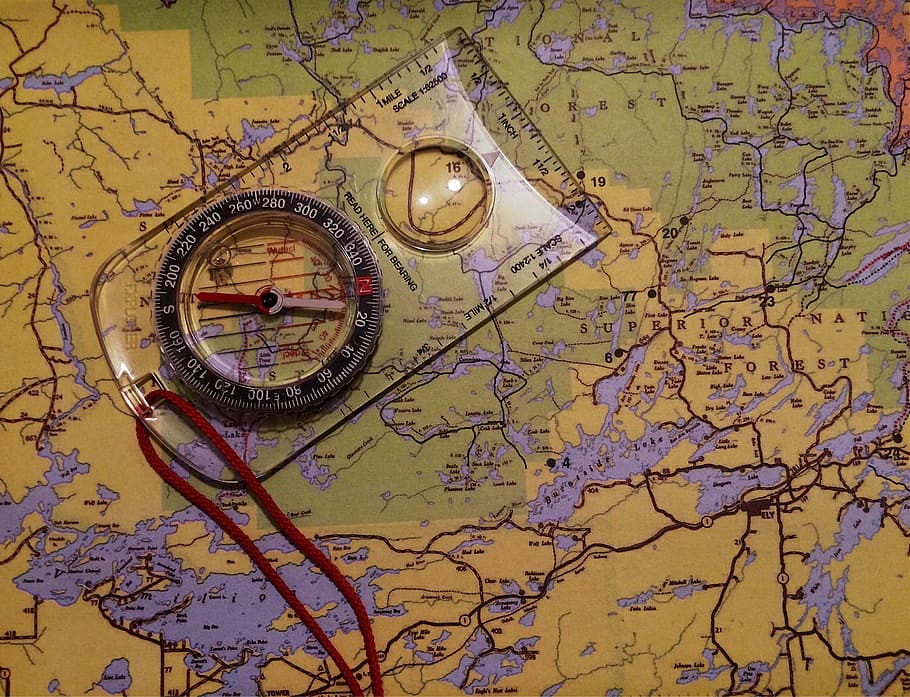 Map, Compass, Navigation, cartography, direction, topography