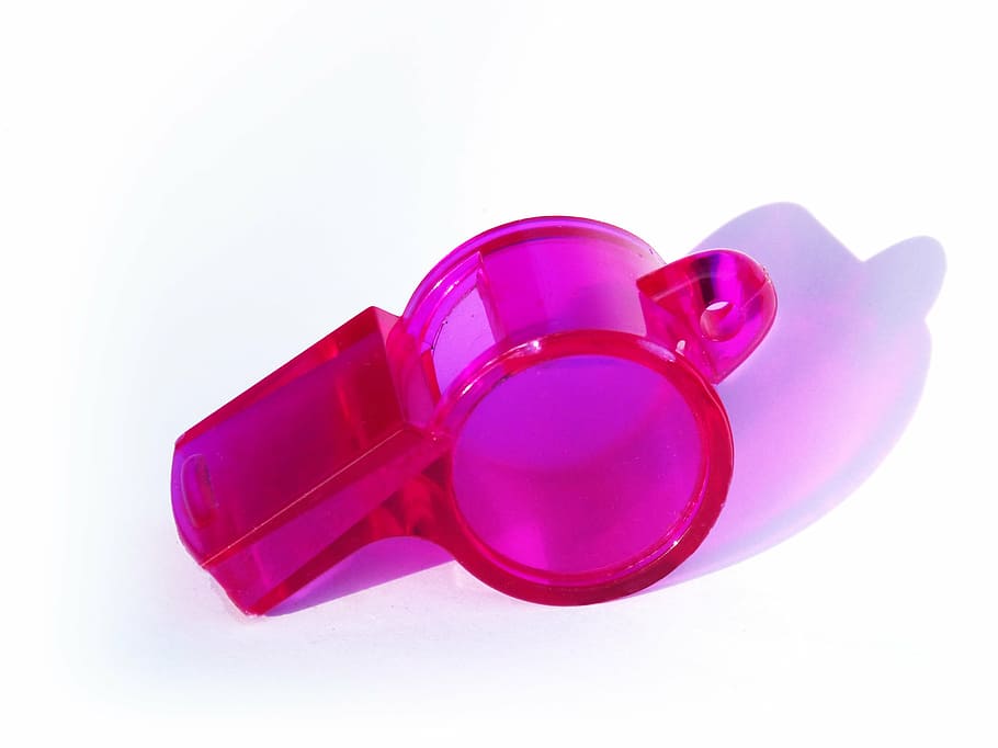 photo of pink whistle in white background, toy, red, studio shot HD wallpaper