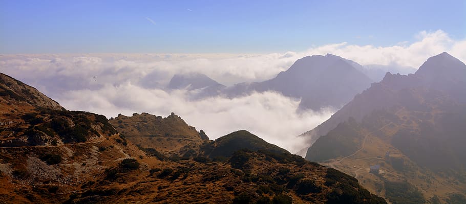 clouds, mountains, landscape, sky, carega, italy, scenics - nature HD wallpaper