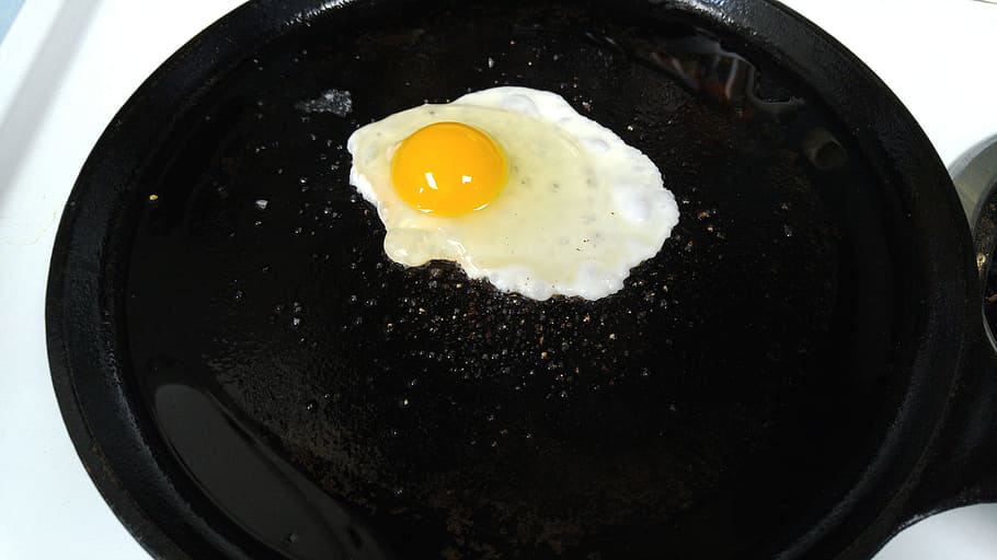 Breakfast, Fried, Egg, Healthy, Eat, pan, frying, fried egg HD wallpaper
