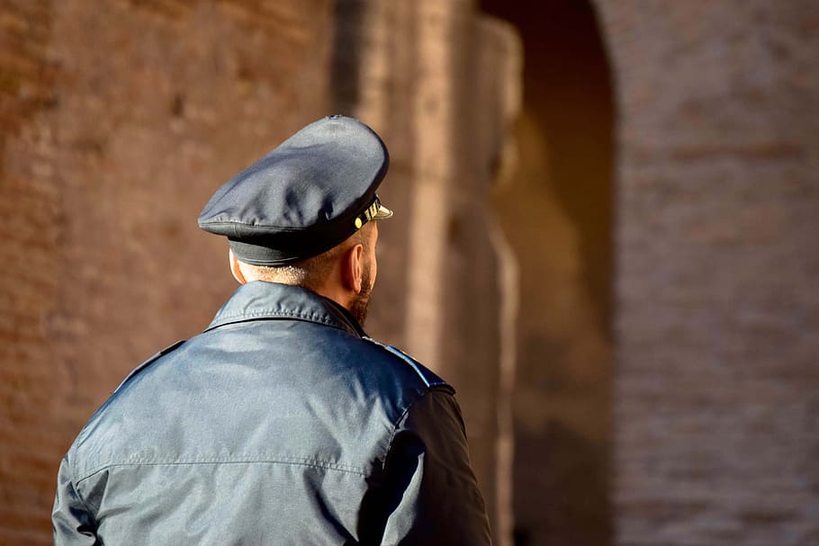 guard, security, surveillance, rome, uniform, rear view, clothing HD wallpaper