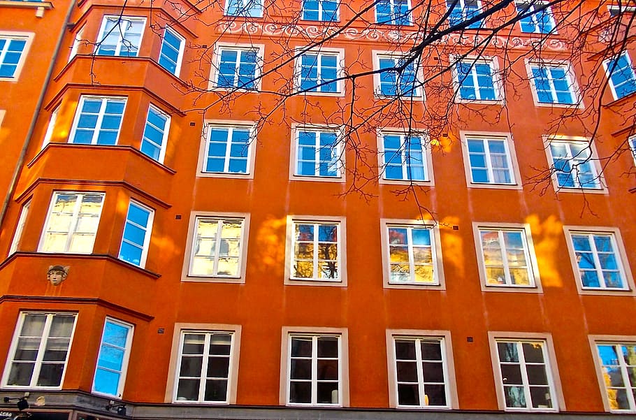 facade, window, structure, södermalm, stockholm, architecture HD wallpaper