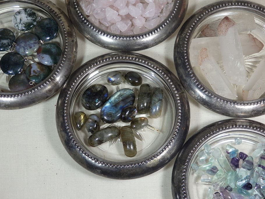 labradorite, crystals, quartz, agate, fluorite, semi-precious stones HD wallpaper