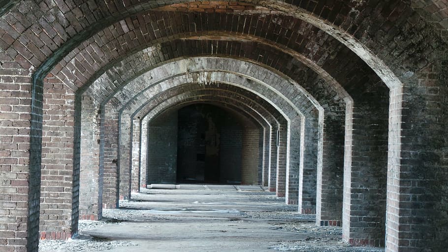 fort, tunnel, bricks, old, ancient, fortress, history, stone HD wallpaper