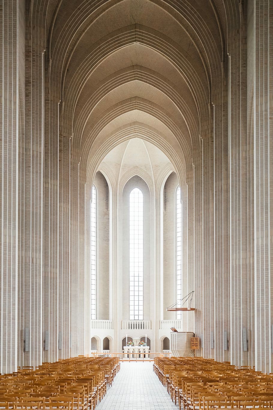 cathedral aisle photo, architecture, architectural Column, indoors HD wallpaper