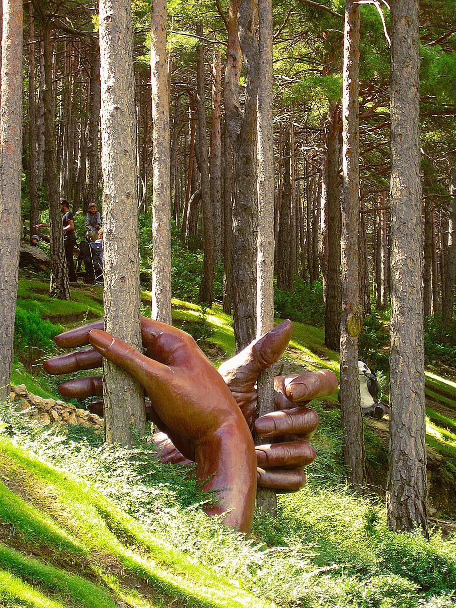 hands, trunks, sculpture, creativity, imagination, creative HD wallpaper