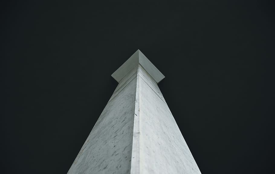 worm's-eye photography of white monument, architectural of white tower HD wallpaper